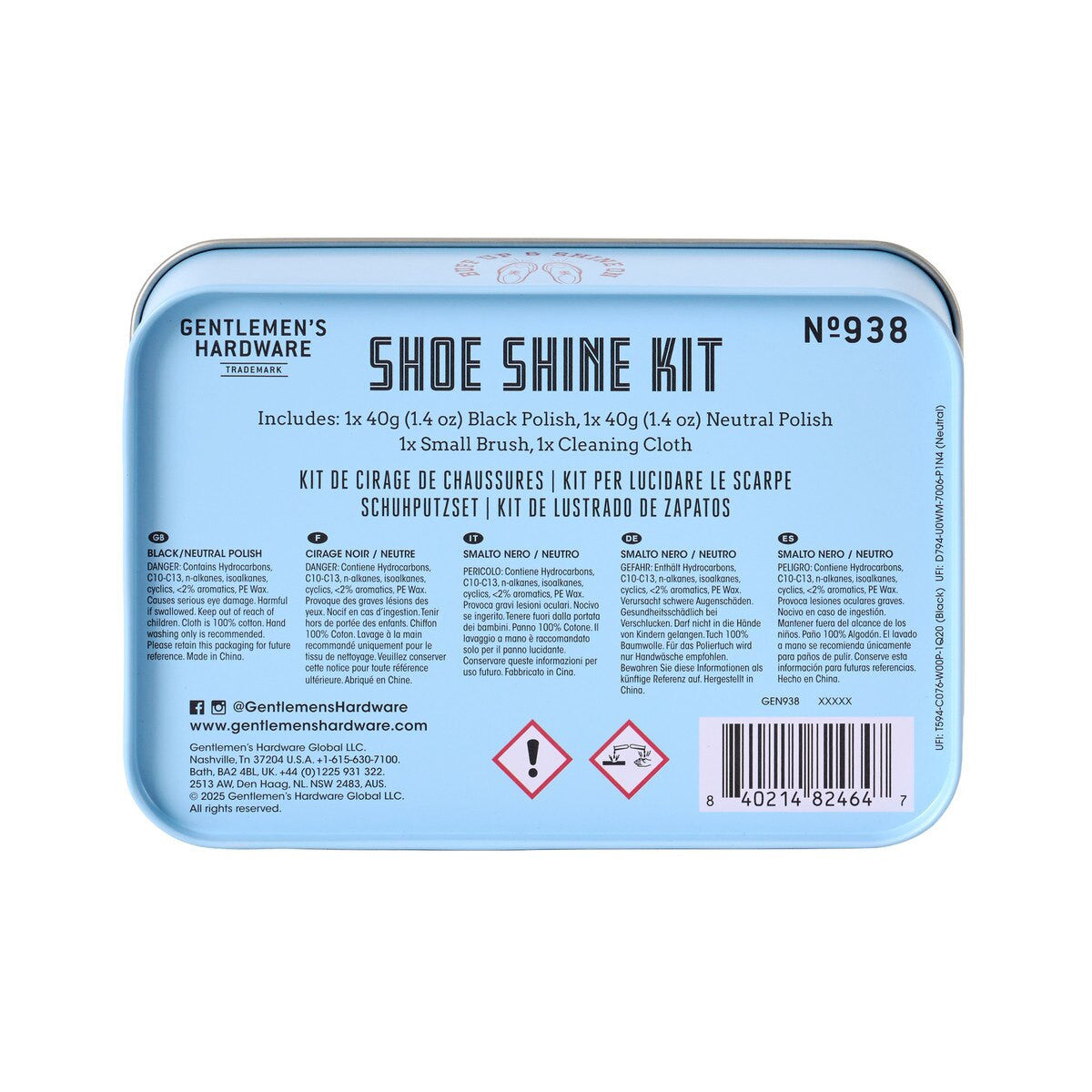Gentlemen's Hardware Shoe Shine Kit