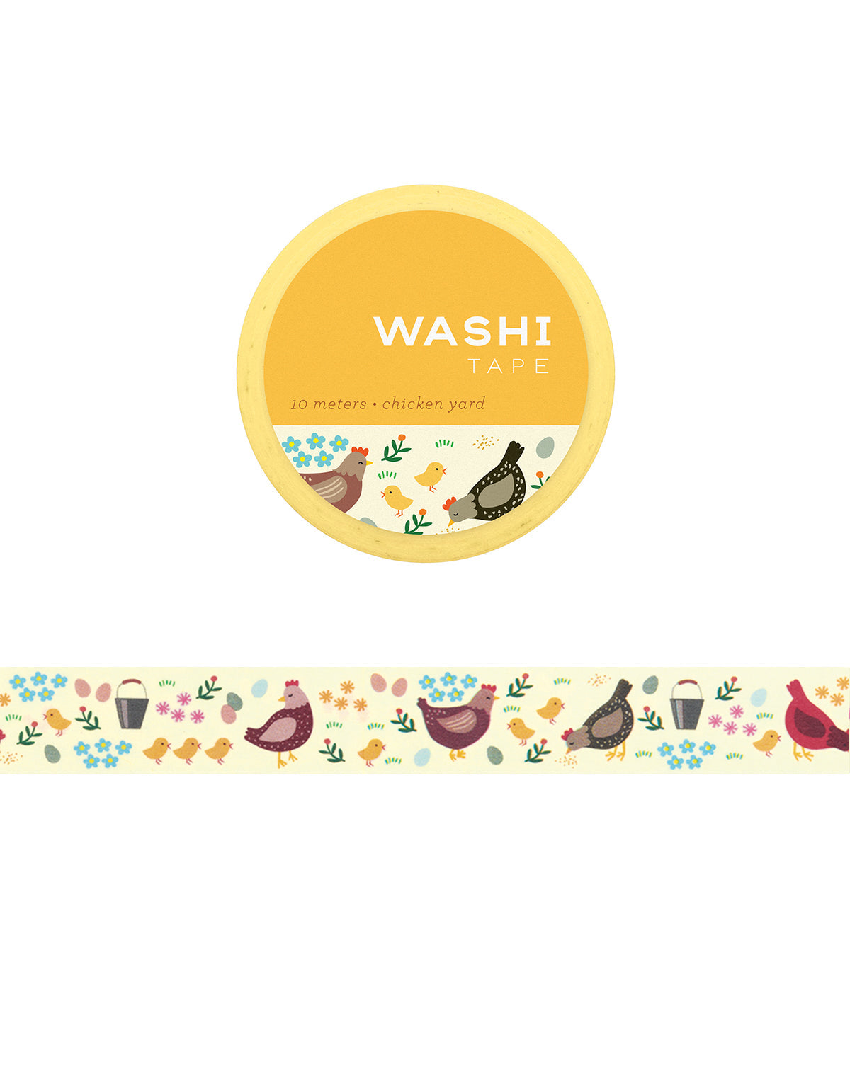 Girl Of All Work Washi Tape - Chicken Yard