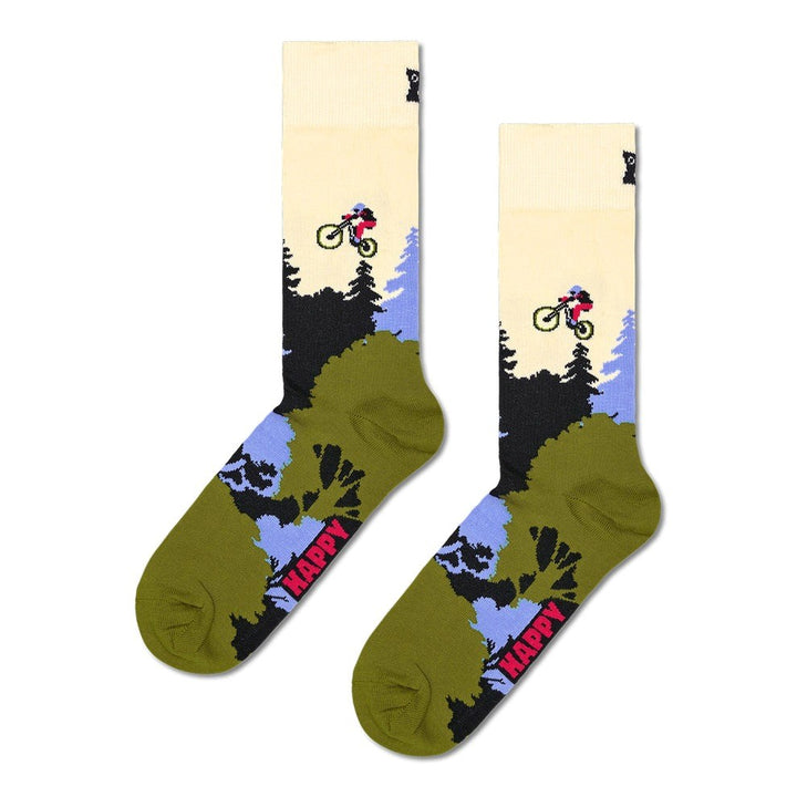 Happy Socks: Mountain Bike Sock (1000) Size ML