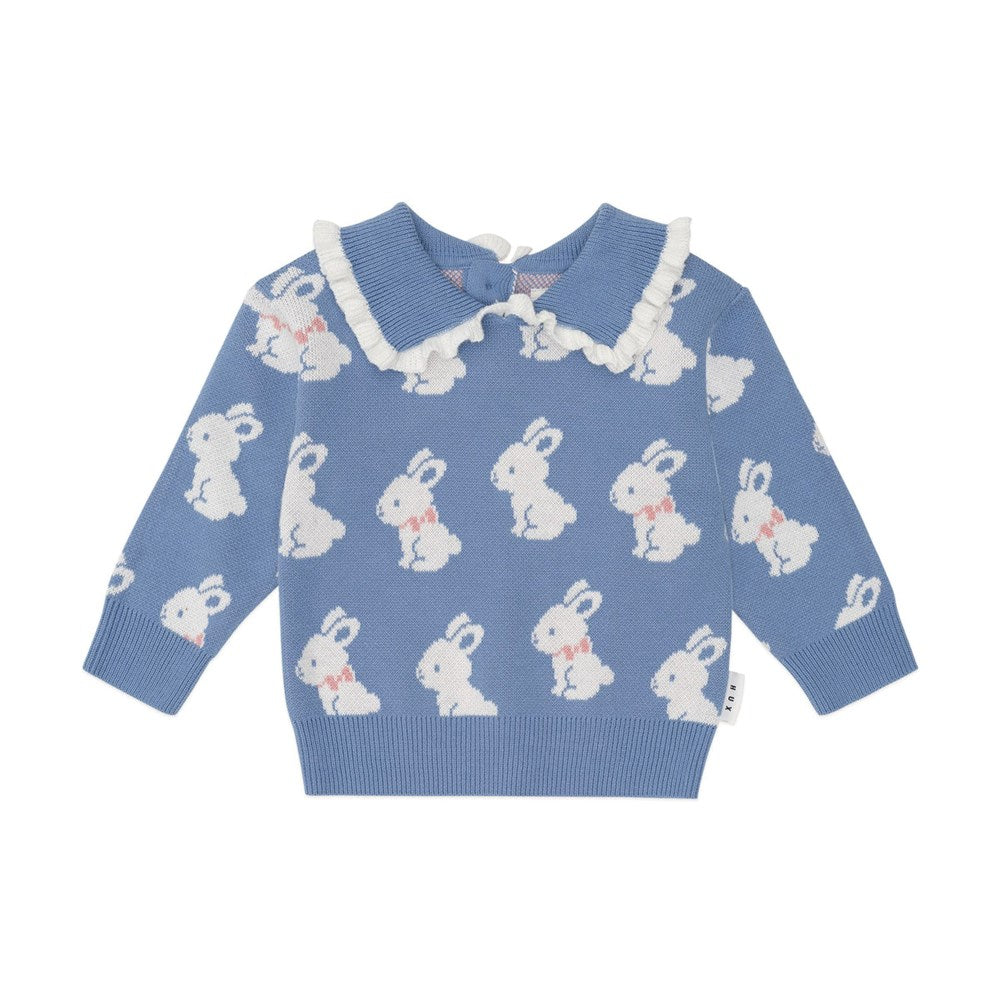 Huxbaby: Bunny Field Frill Collar Pullover