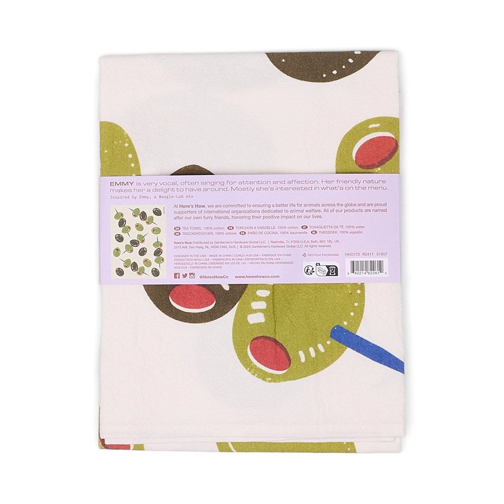 Here's How: The Emmy Tea Towel - Olives