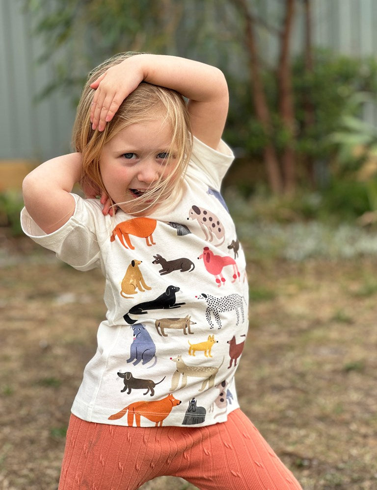 Hot Dogs Offwhite Kids Tee