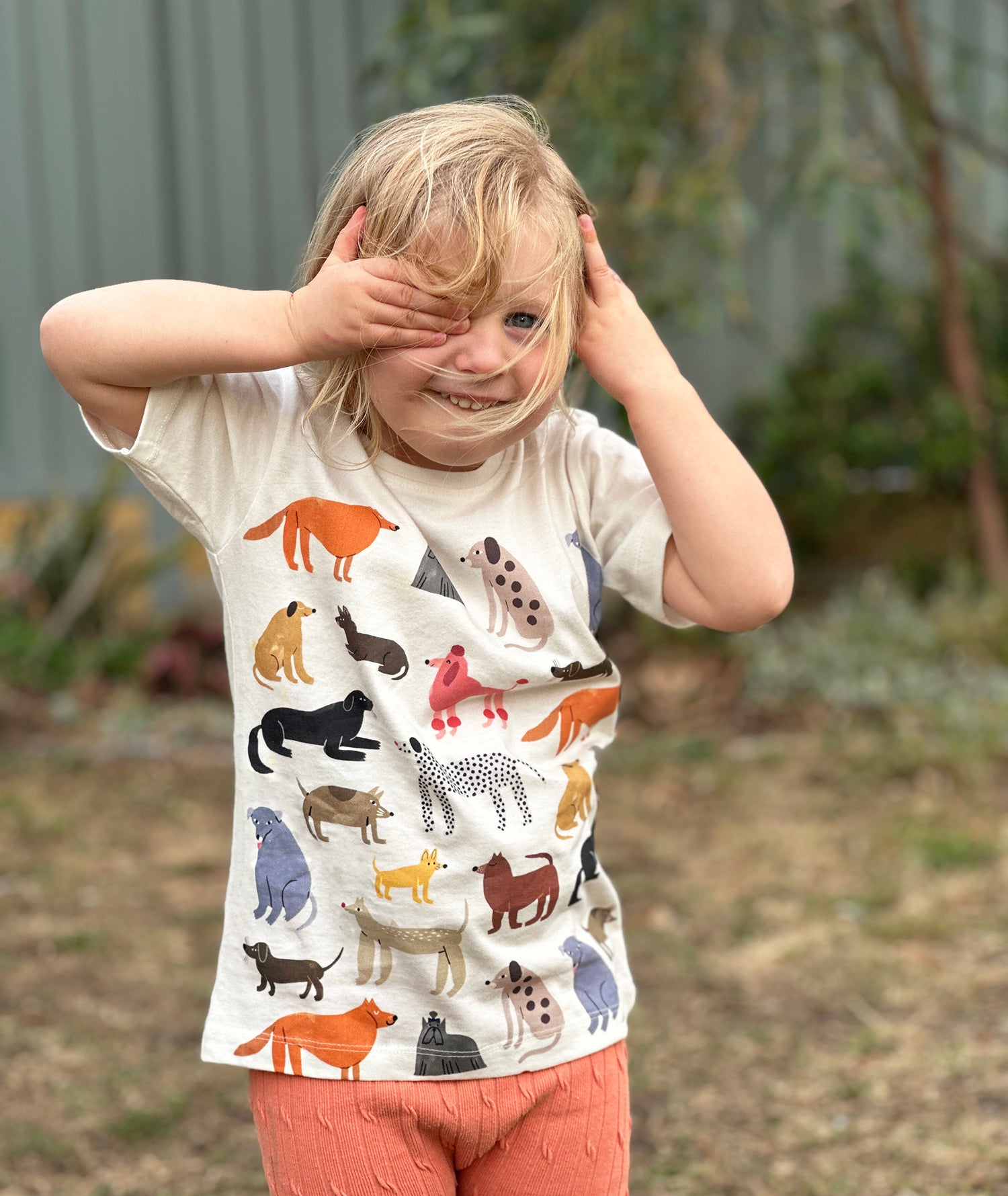 Hot Dogs Offwhite Kids Tee