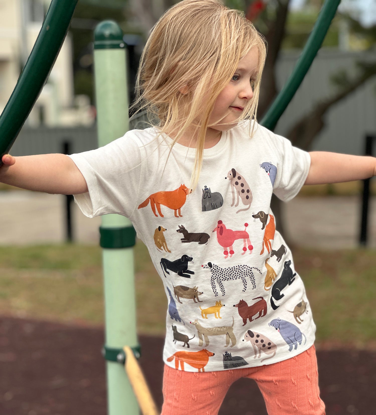 Hot Dogs Offwhite Kids Tee