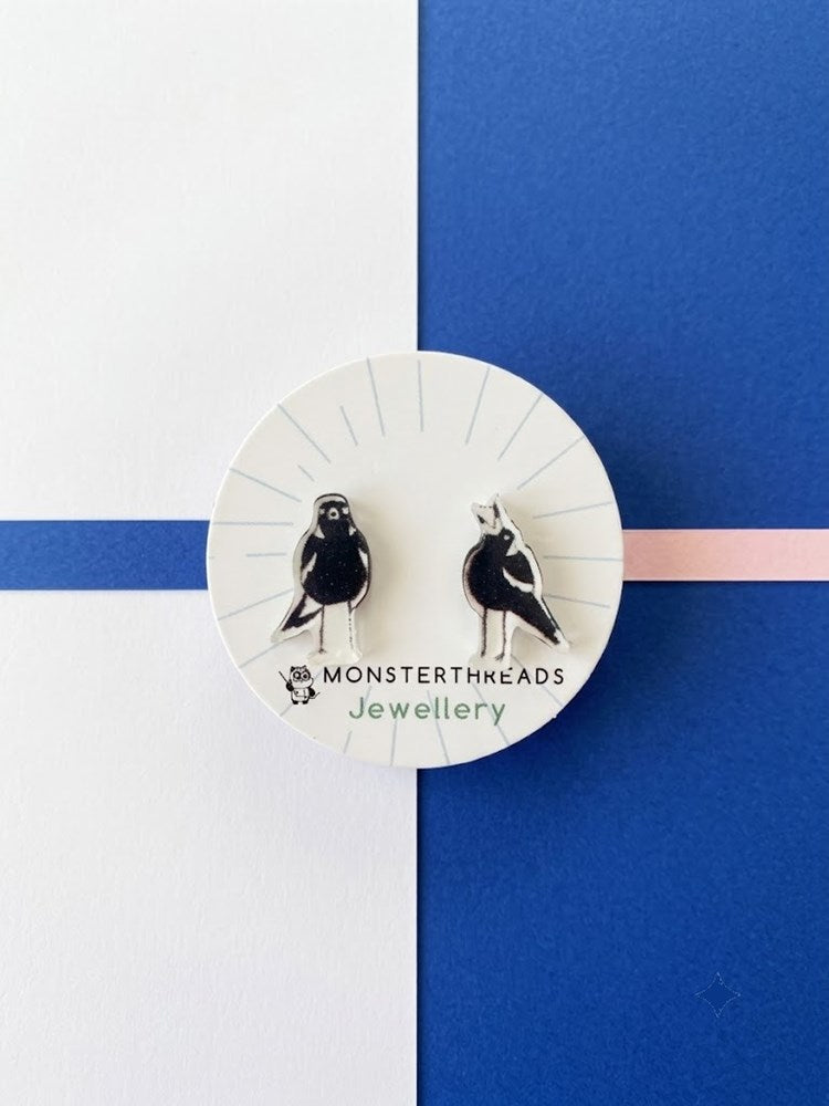 Earring Studs: Magpies