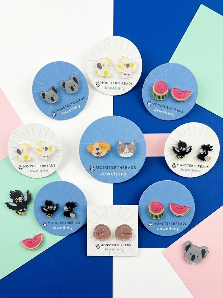 Earring Studs: Watermelons