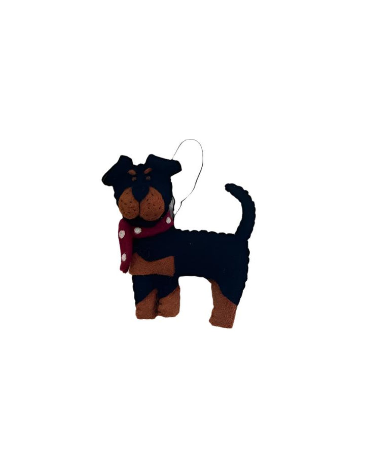 Pashom: Xmas Ornament Rottweiler with scarf