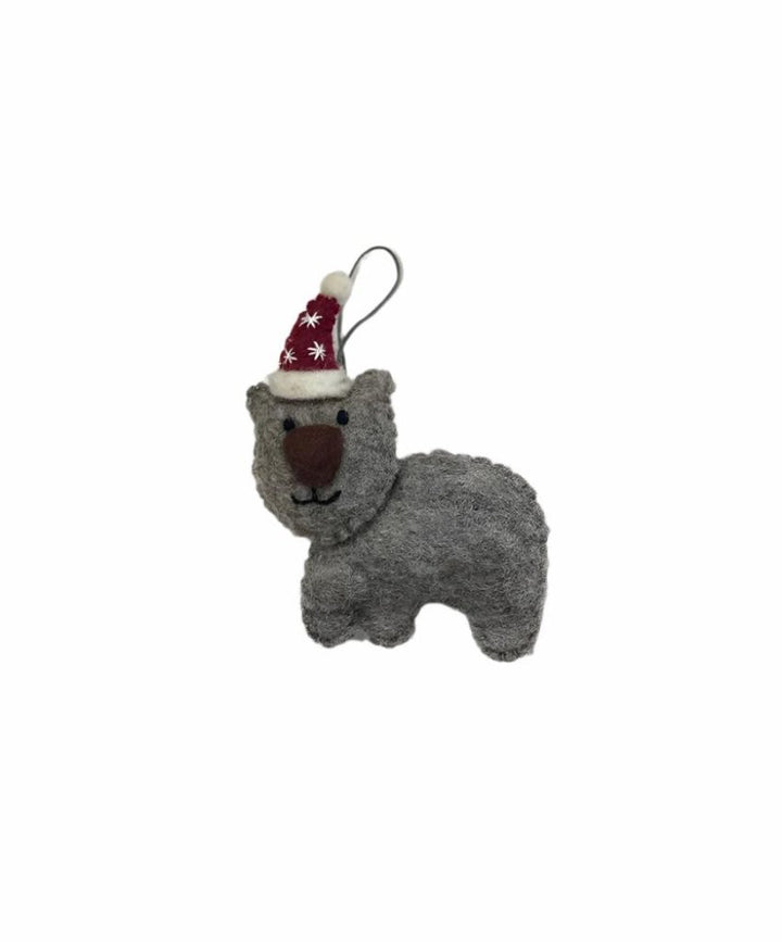 Pashom: Xmas Ornament Wombat with hat