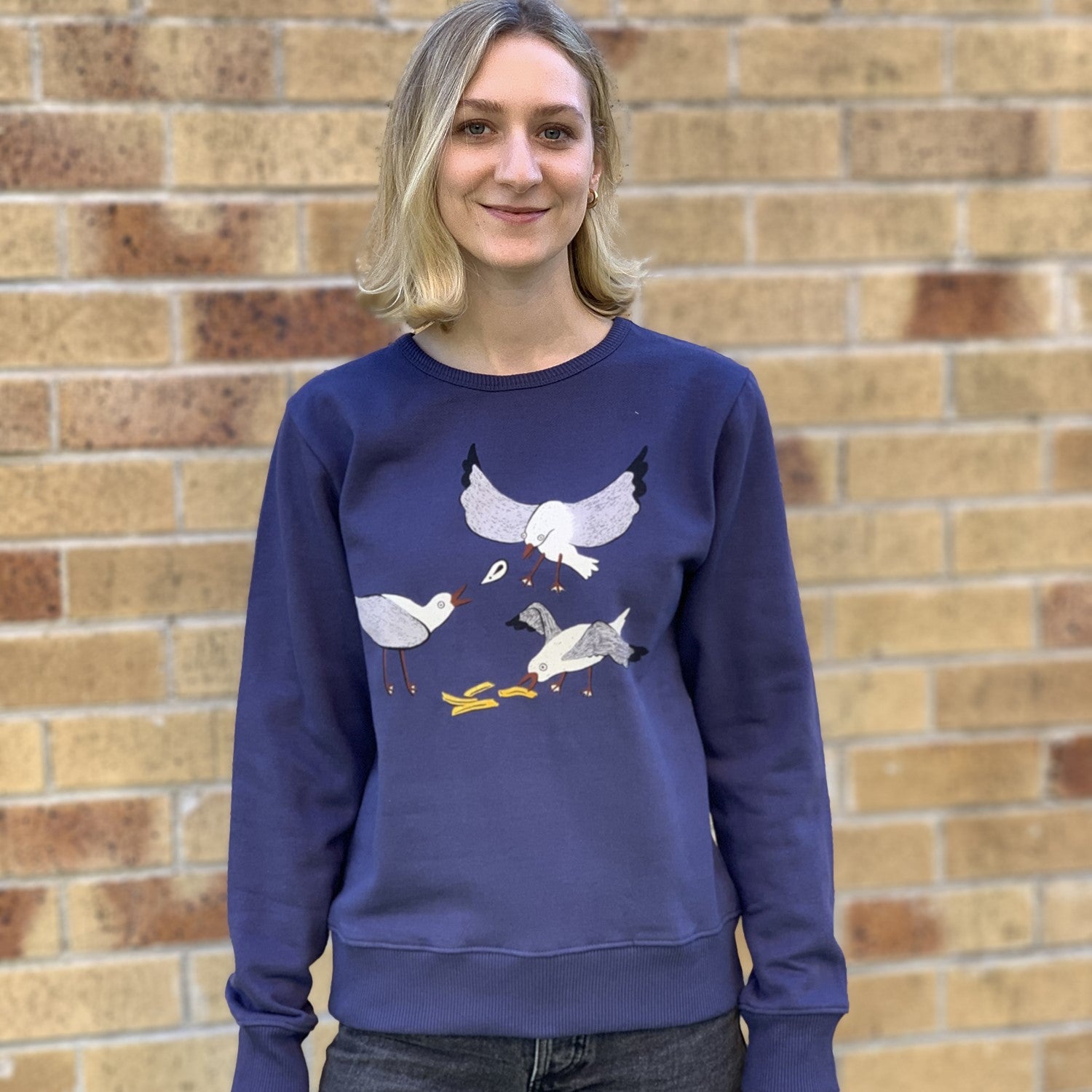 Seagulls Dusky Blue Womens Jumper