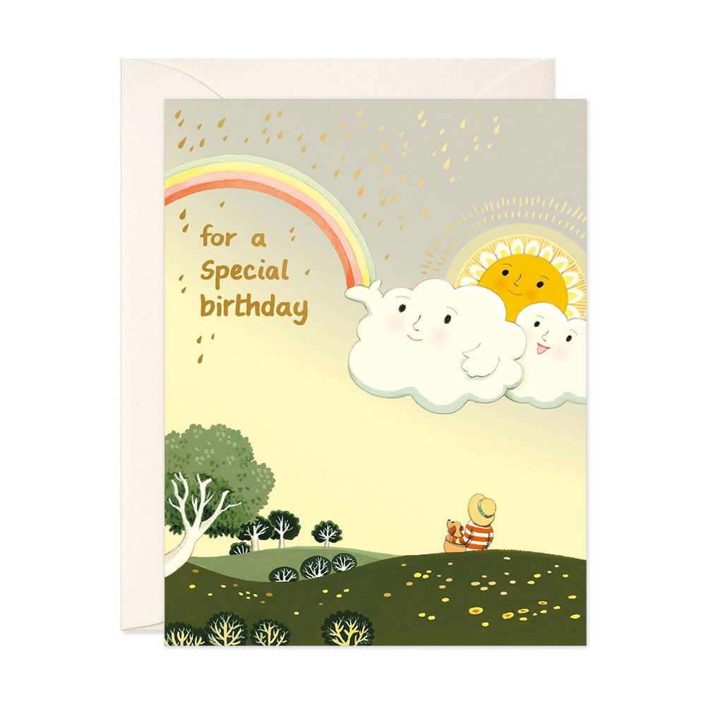 Joyful Sky Birthday Foil Greeting Card