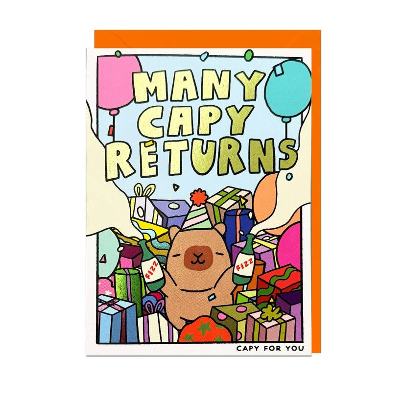 Jolly Awesome: Many Capy Returns Card