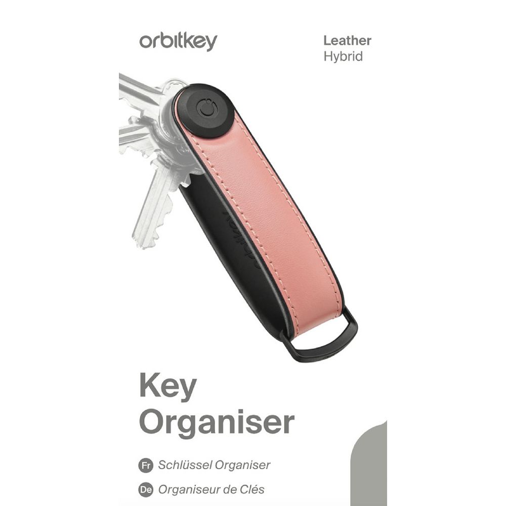 Orbitkey: Key Organiser Hybrid Leather Pastel Pink