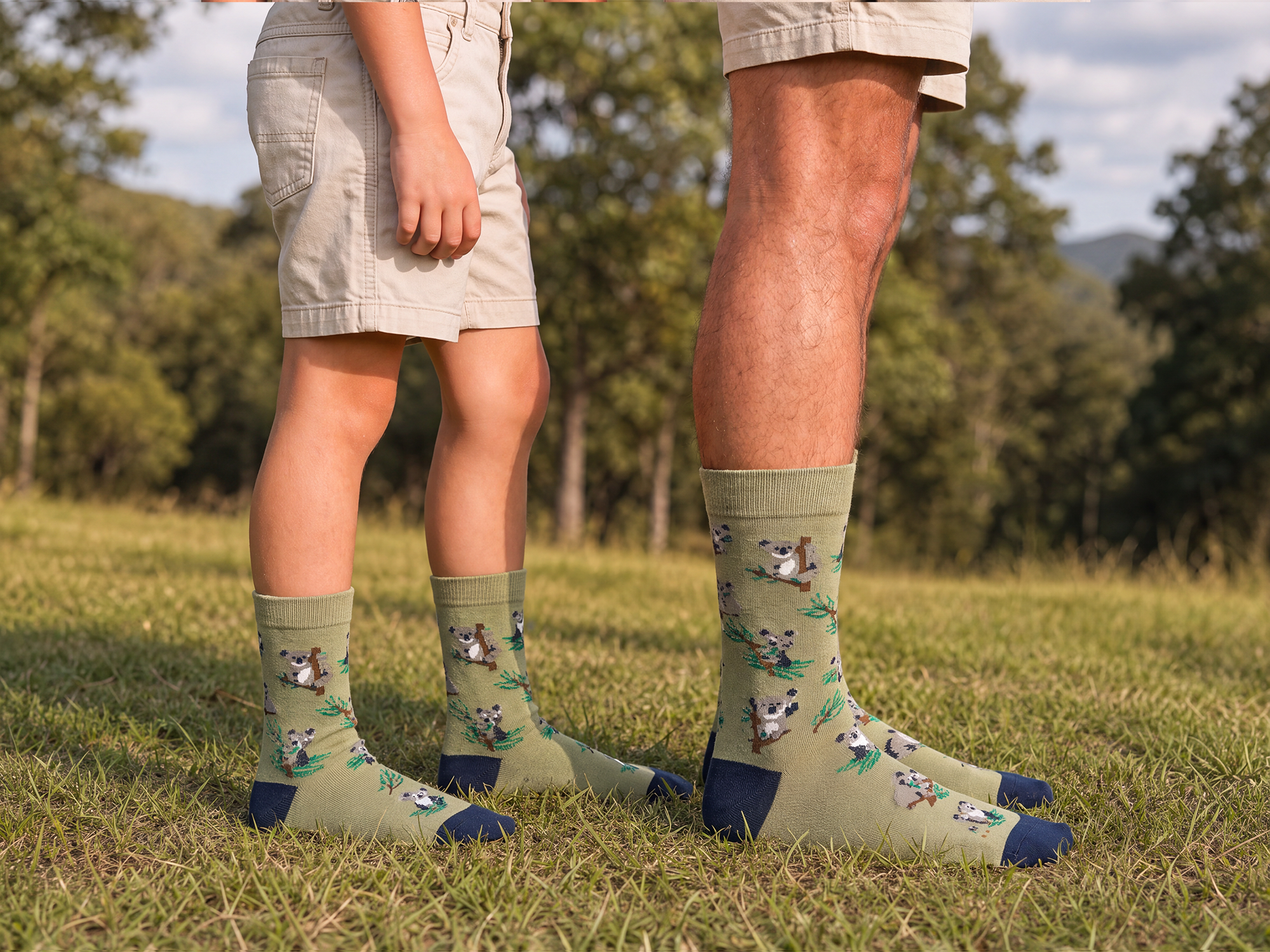 Bamboozld Duo Men's & Kids Koala Bamboo Socks - Sage