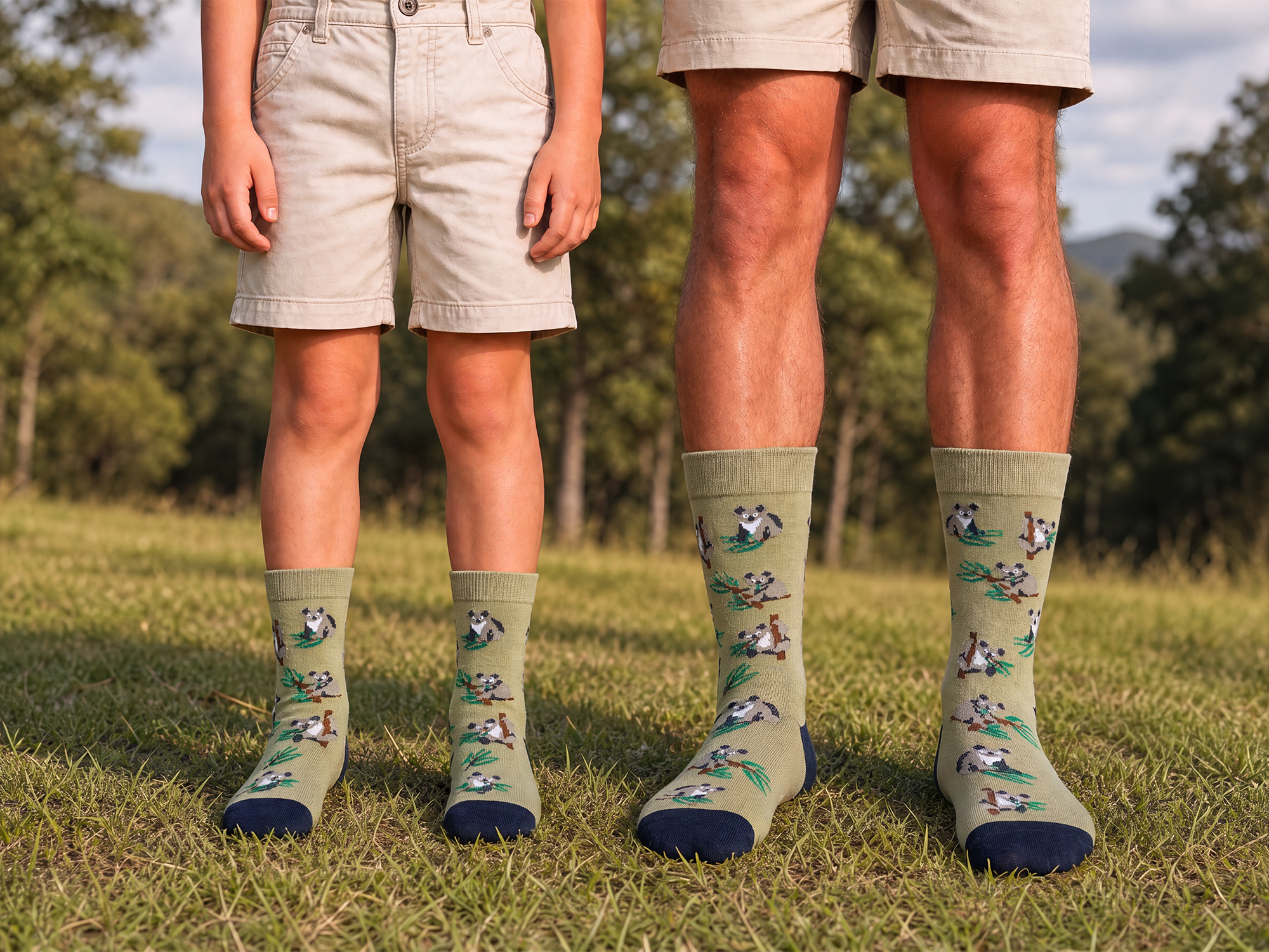 Bamboozld Duo Men's & Kids Koala Bamboo Socks - Sage