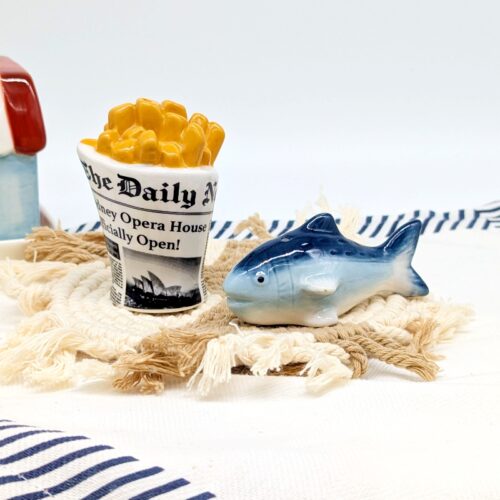 Assemble Ceramic Salt & Pepper Set - Reggie Fish & Chips