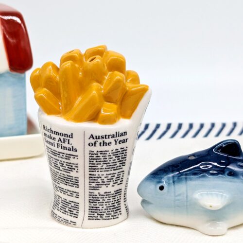 Assemble Ceramic Salt & Pepper Set - Reggie Fish & Chips