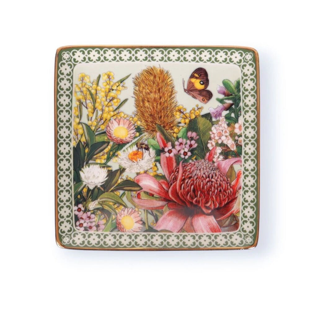 La La Land: Square Trinket Tray Botanical Blooms