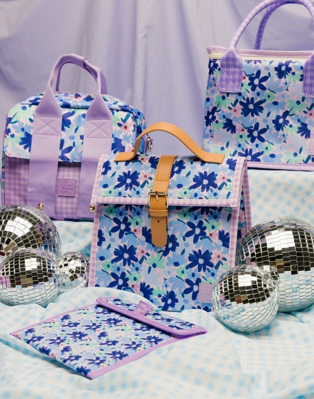 The Somewhere Co: Blue Meadow Lunch Satchel