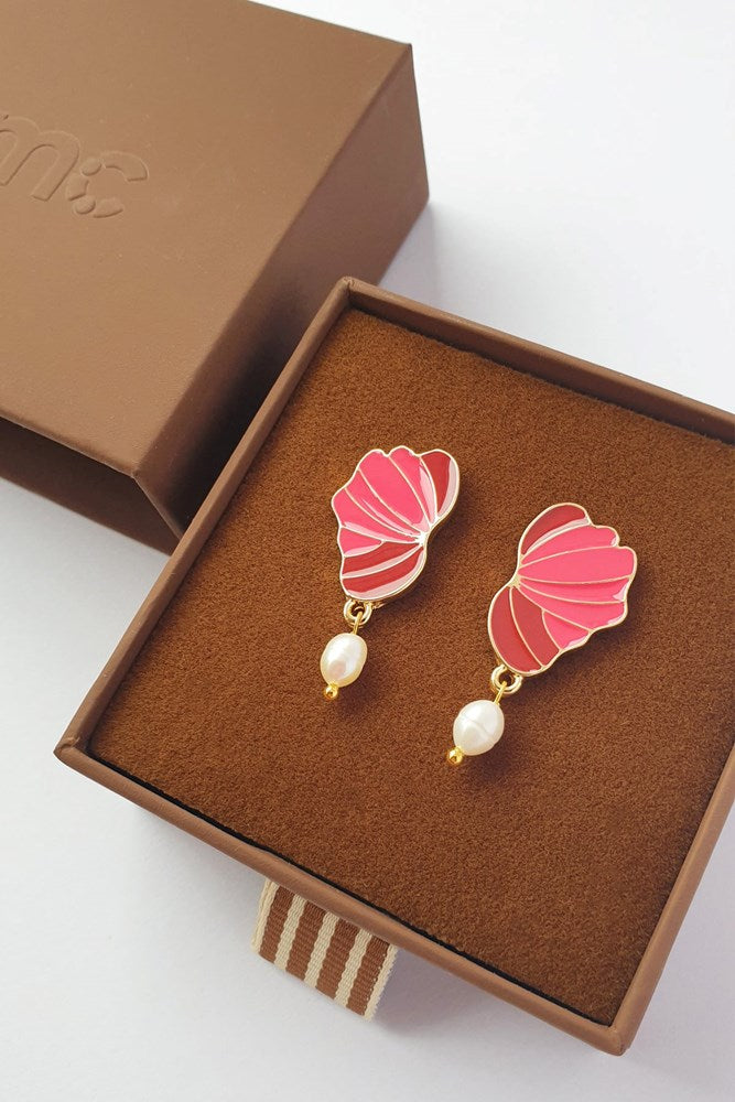 Boa Earrings - Magenta