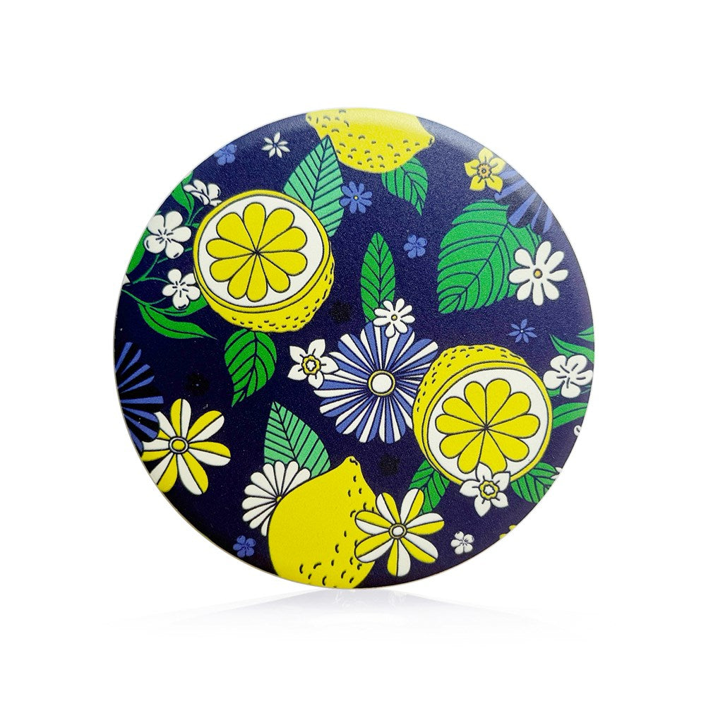 Ceramic Coaster: Lemon Zest Black