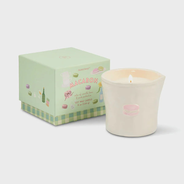 Paddywax Macaron Ceramic Soy Candle - 8oz