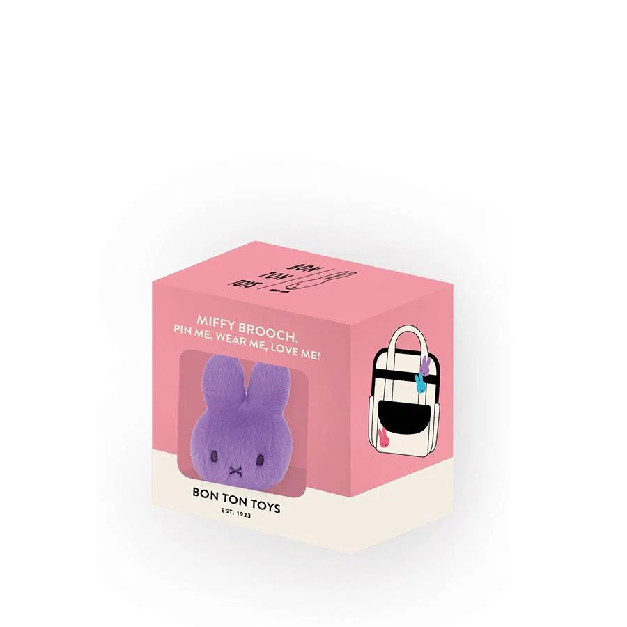 Bon Ton Toys Miffy ECO Fuzzy Brooch in Gift Box - Lilac
