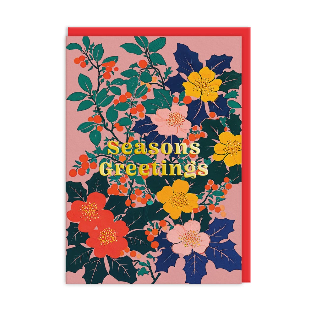 Pack of 9 Christmas cards (3 designs): Festive Floral