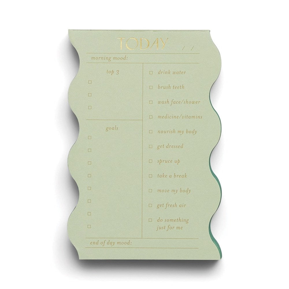 Designworks Ink: Wavy Daily Notepad - Sage