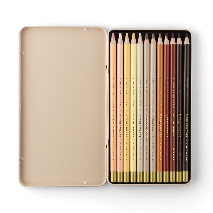 Printworks: Colour Pencils (Set Of 12) - Skin Tone