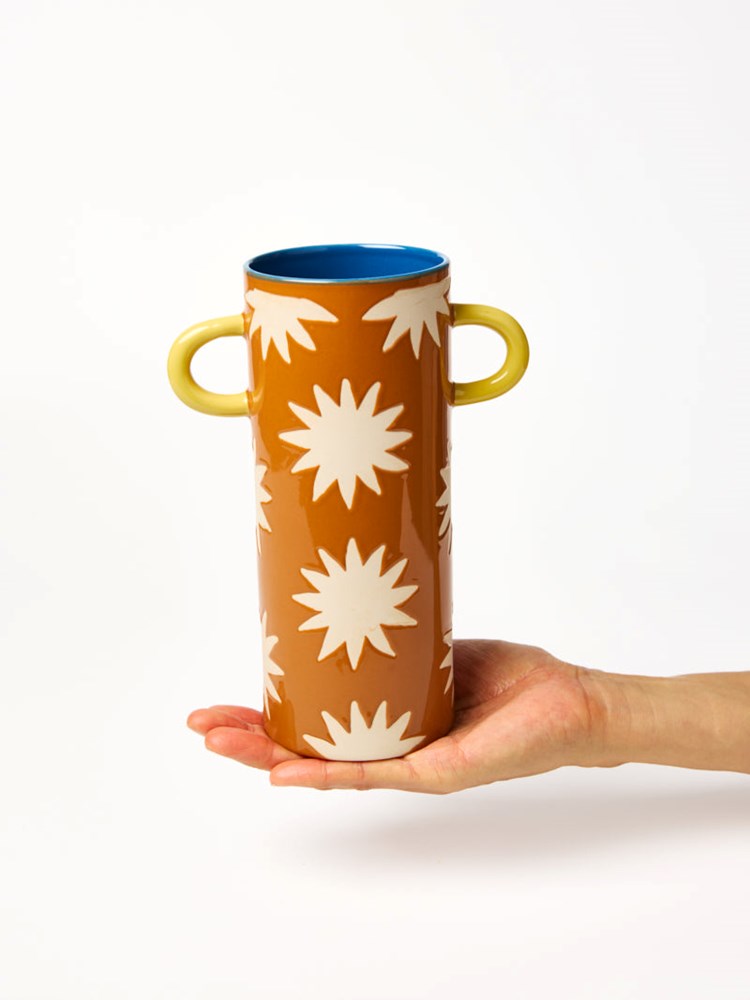 Jones & Co: Griffe Tall Vase Mustard Star