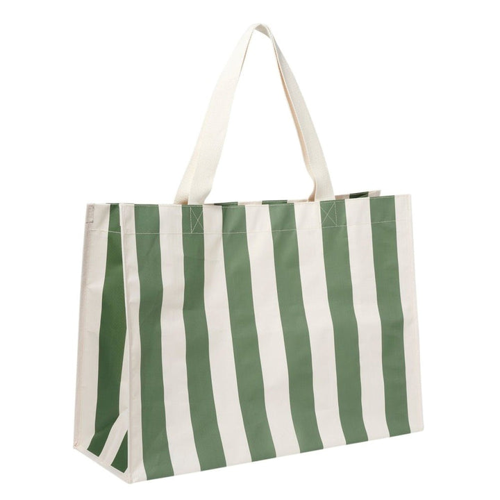 Sunnylife: Carryall Beach Bag The Vacay Olive Stripe