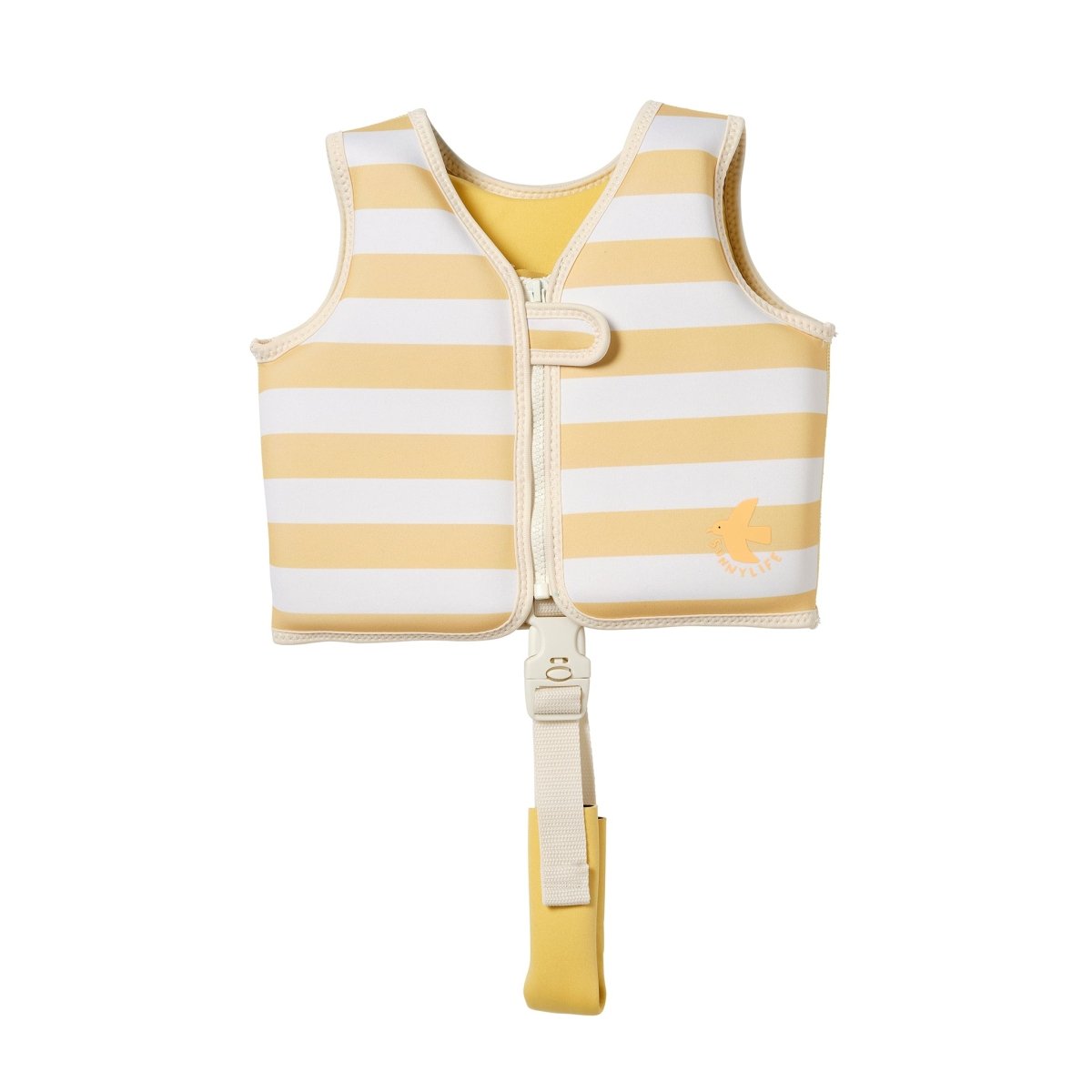 Sunnylife Kids Swim Vest - Sammy The Seagull Mustard Stripe ages 3-6 years