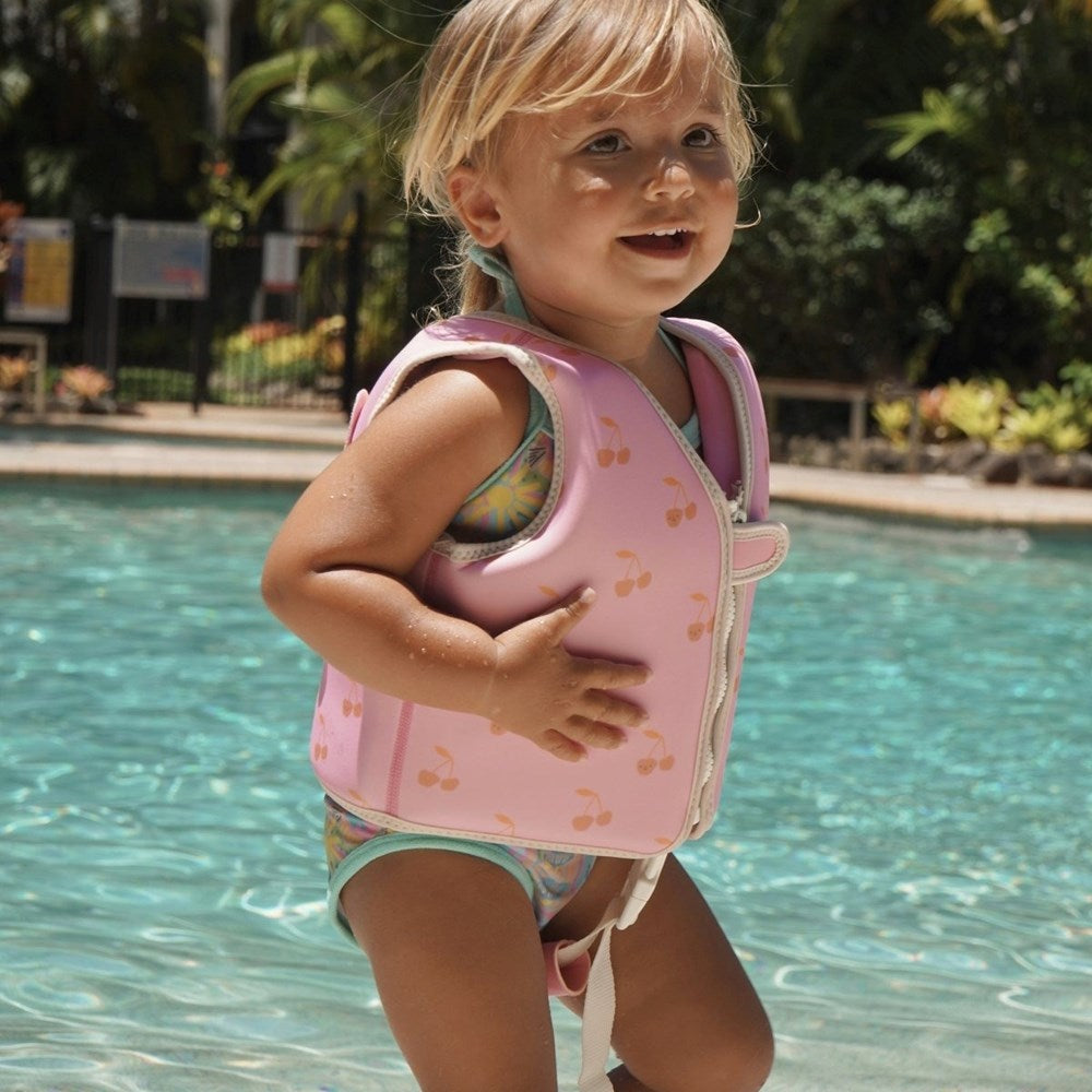 Sunnylife: Kids Swim Vest 3-6 Cotton Candy Cherry