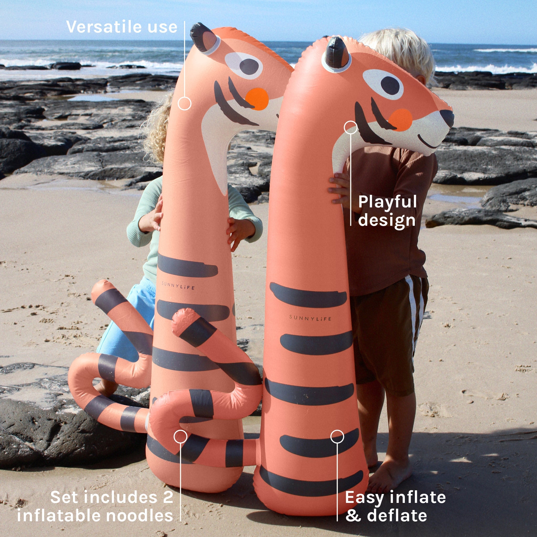 Sunnylife Inflatable Noodles - Tino the Tiger Set of 2