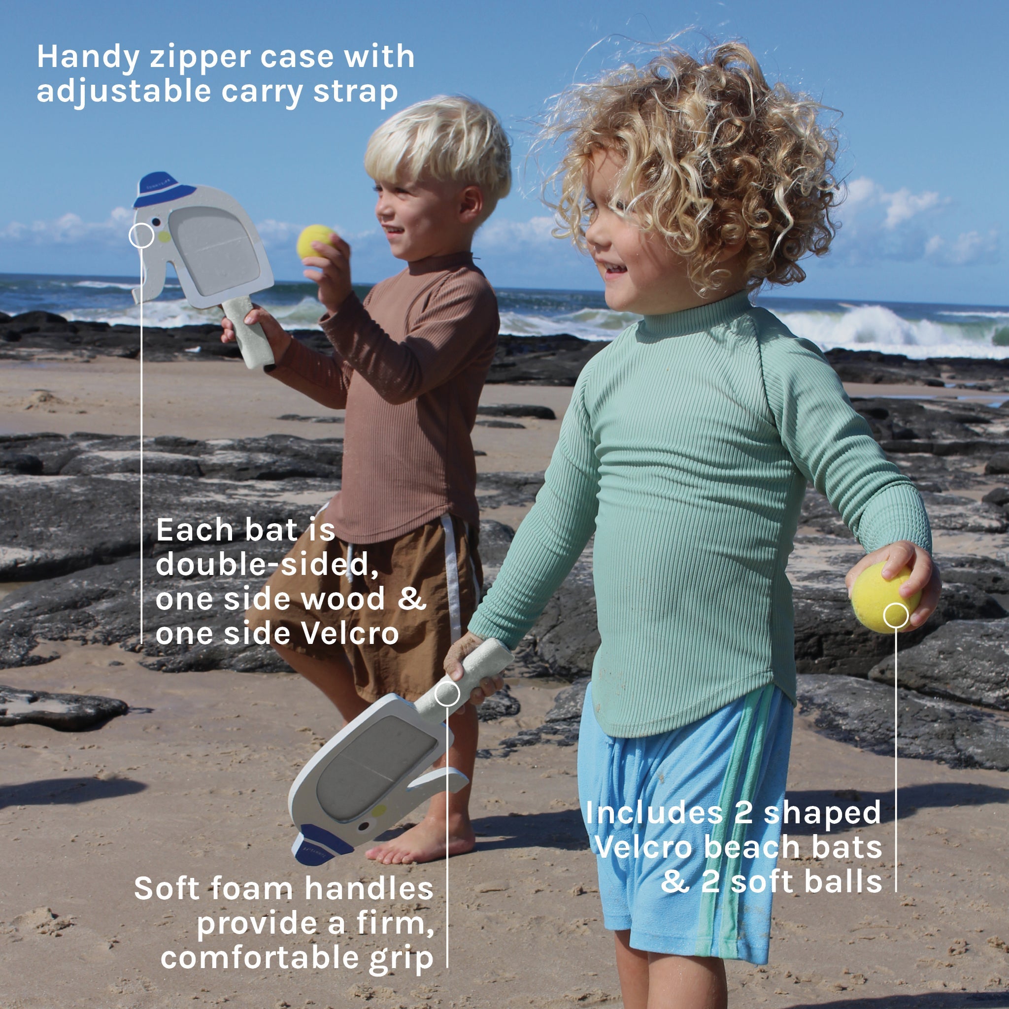 Sunnylife Kids Velcro Beach Bats - Eli the Elephant