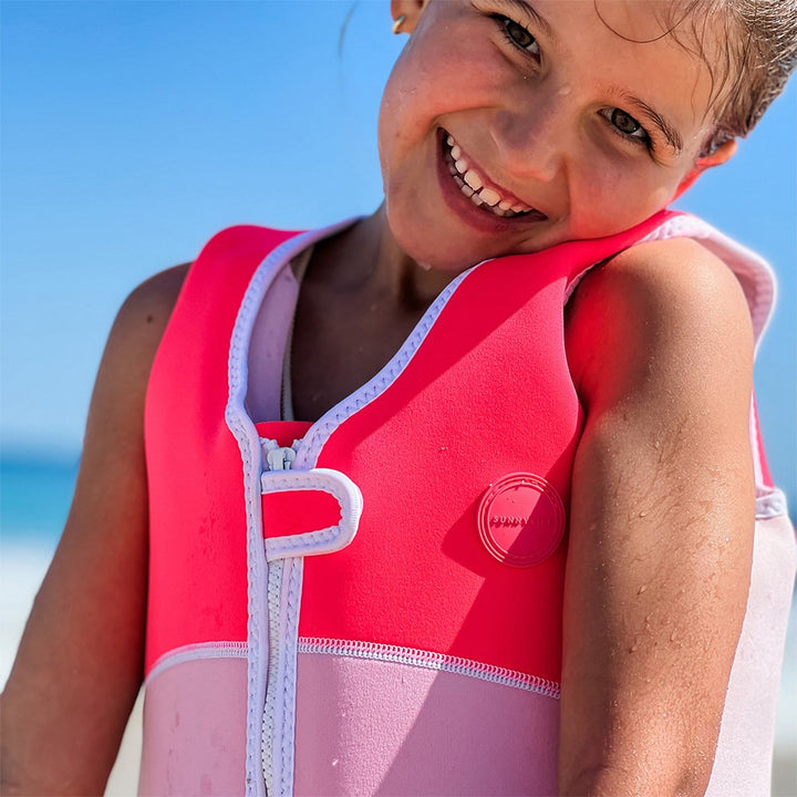 Sunnylife: Melody the Mermaid Swim Vest 3-6 Neon Strawberry