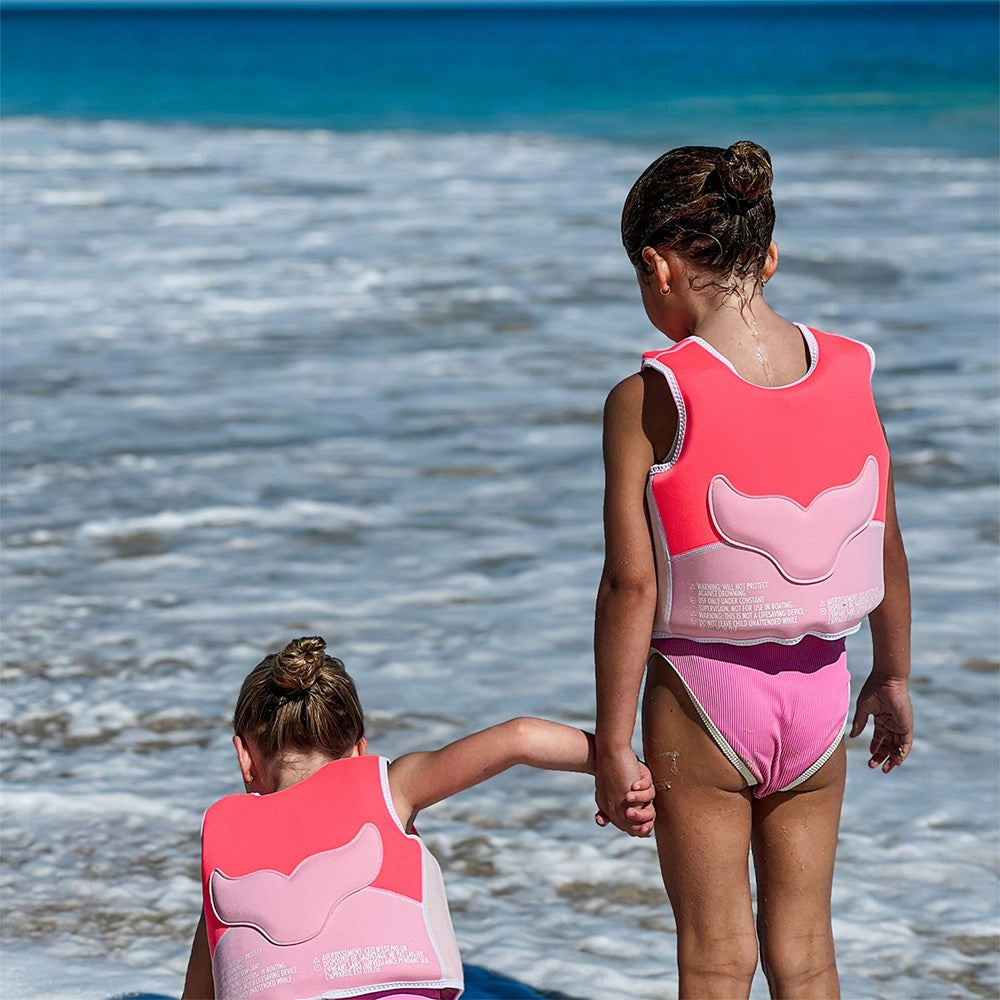 Sunnylife: Melody the Mermaid Swim Vest 2-3 Neon Strawberry