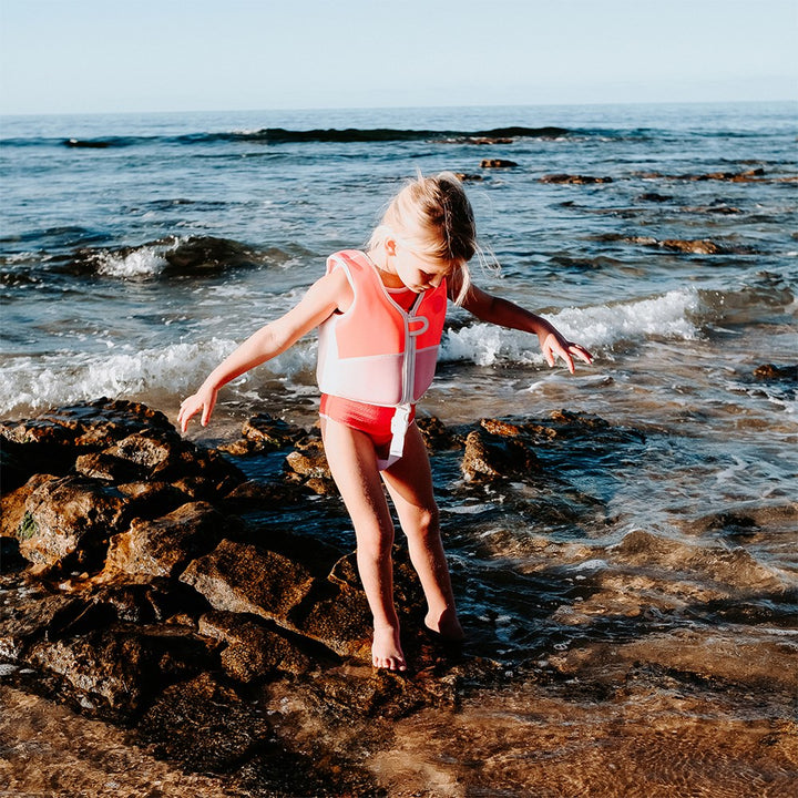 Sunnylife: Melody the Mermaid Swim Vest 1-2 Neon Strawberry