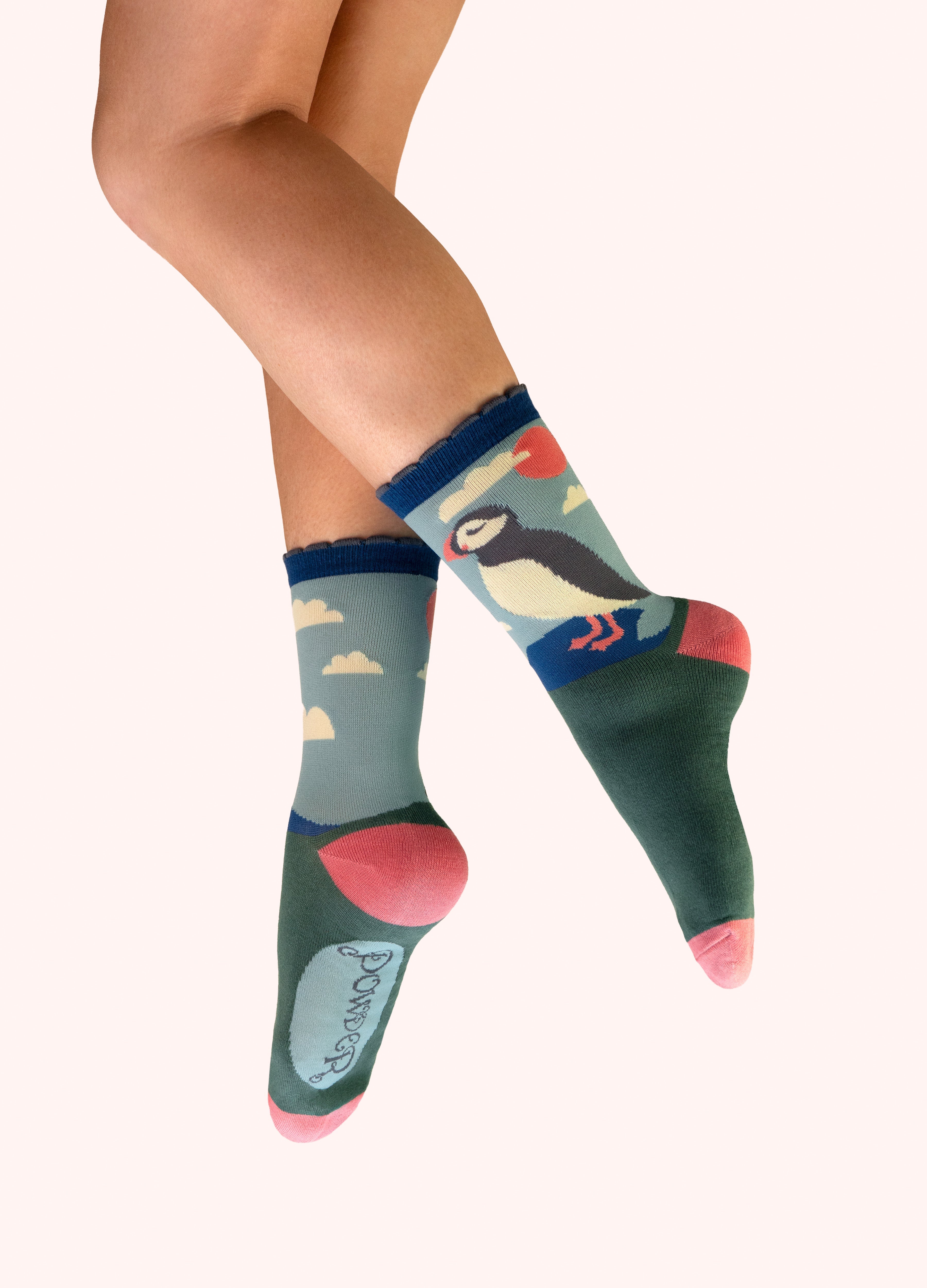 Powder Puffin Socks