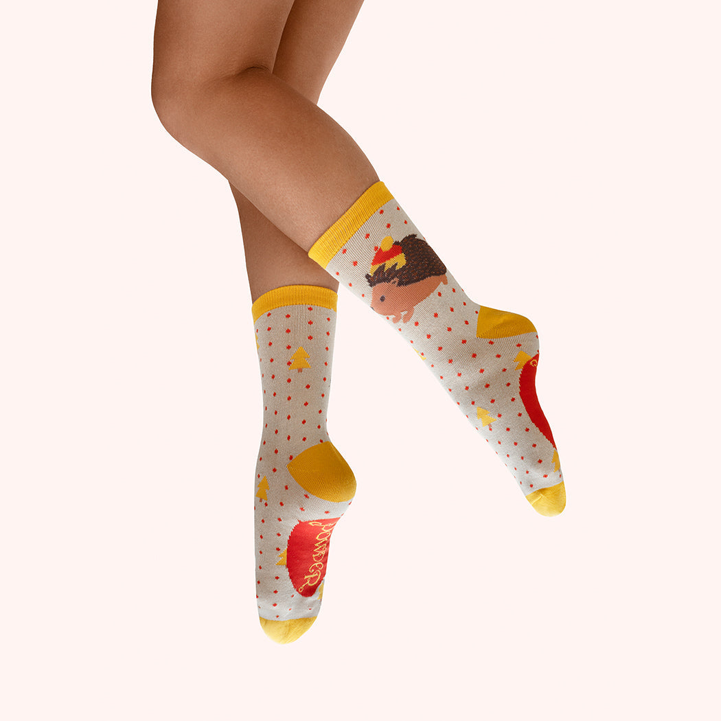Powder Hedgehog in a Hat Socks
