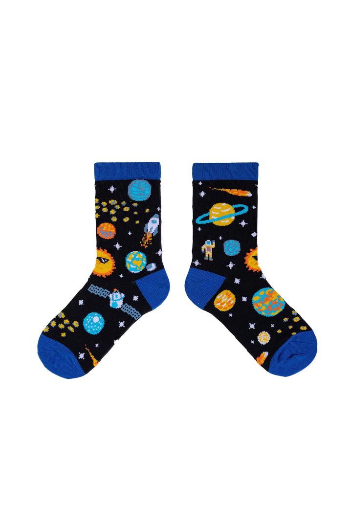 Spencer Flynn: Outer Space Kids Socks Ages 4-6