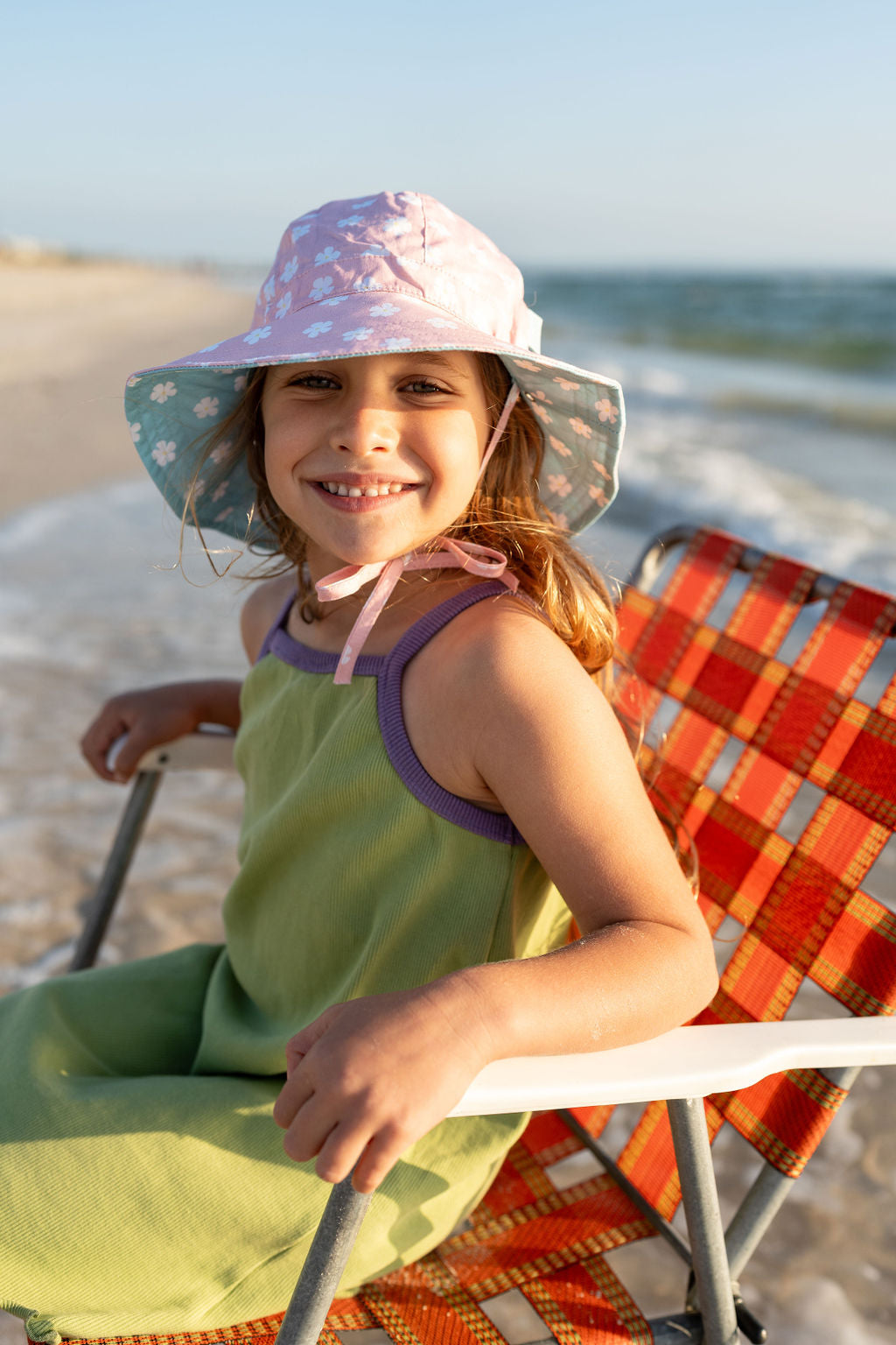 acorn kids: Petuna Reversible Wide Brim Sunhat Pink, Blue and White
