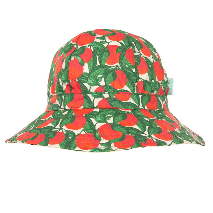 acorn kids: Apples Wide Brim Sunhat Red Green and Natural