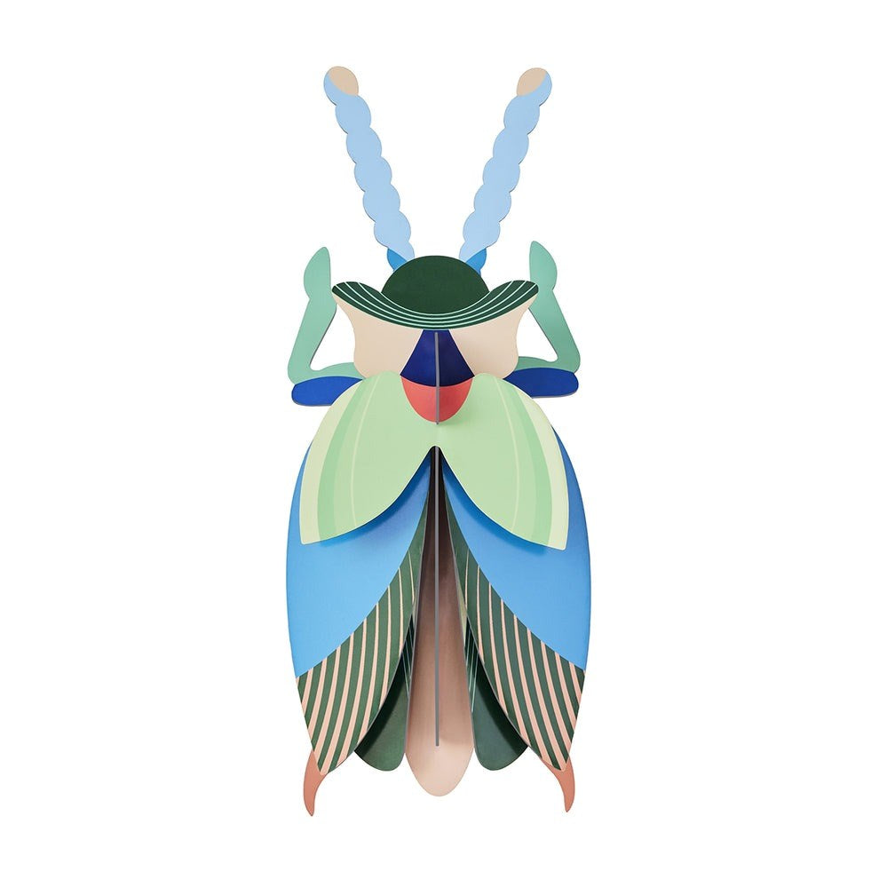 Studio Roof: Wall Art Beetles (A4) - Emerald Beetle