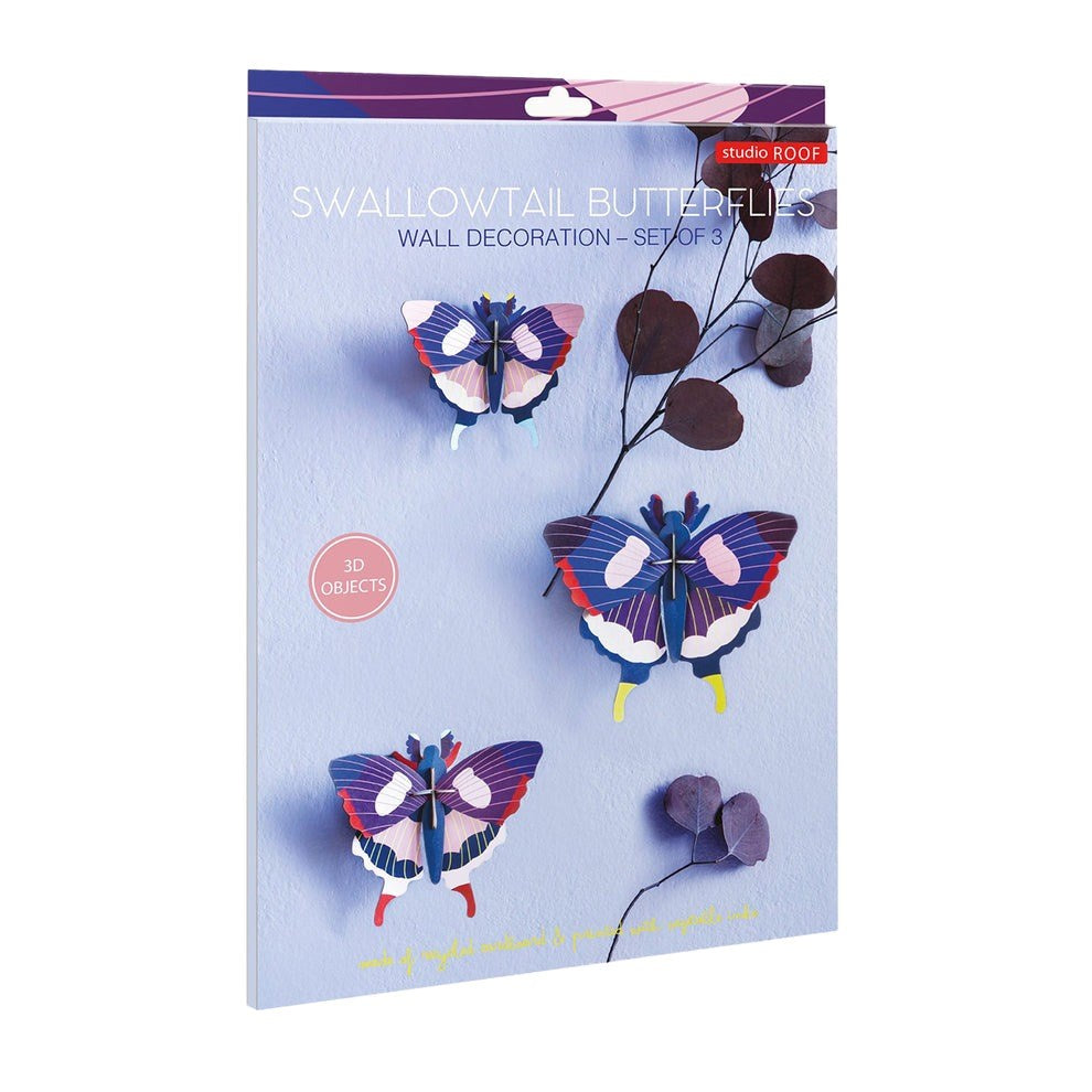 Studio Roof: Wall Art Butterflies (A4) Set Of 3 - Swallowtail Butterfly