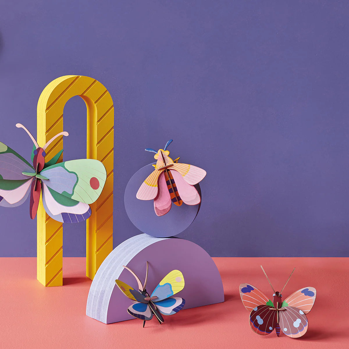 Studio Roof: Wall Art Butterflies (B7) - Pink Bee