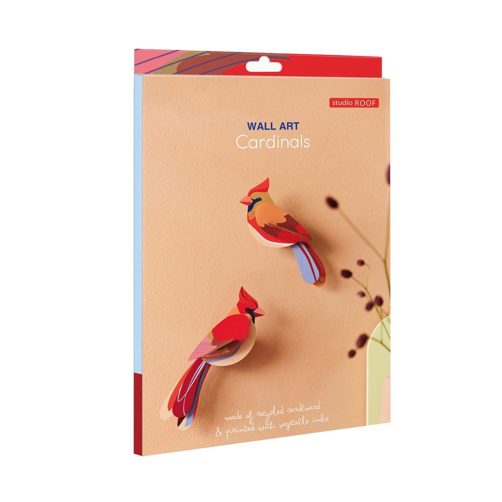 Studio Roof: Wall Art Garden Birds (B6) - Cardinals