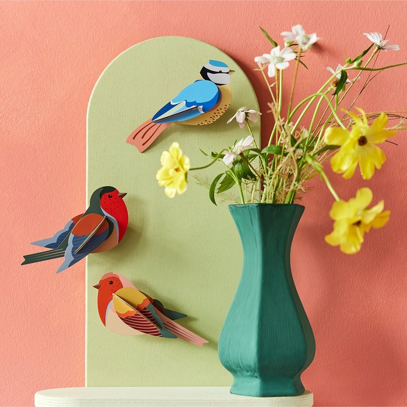 Studio Roof: Wall Art Garden Birds (B6) - Robins
