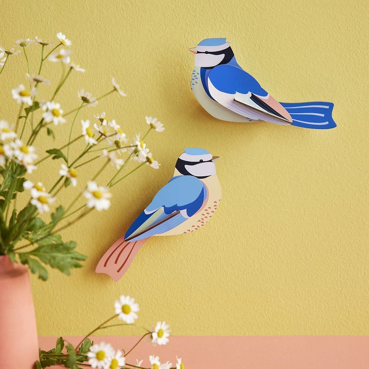 Studio Roof: Wall Art Garden Birds (B6) - Blue Tits