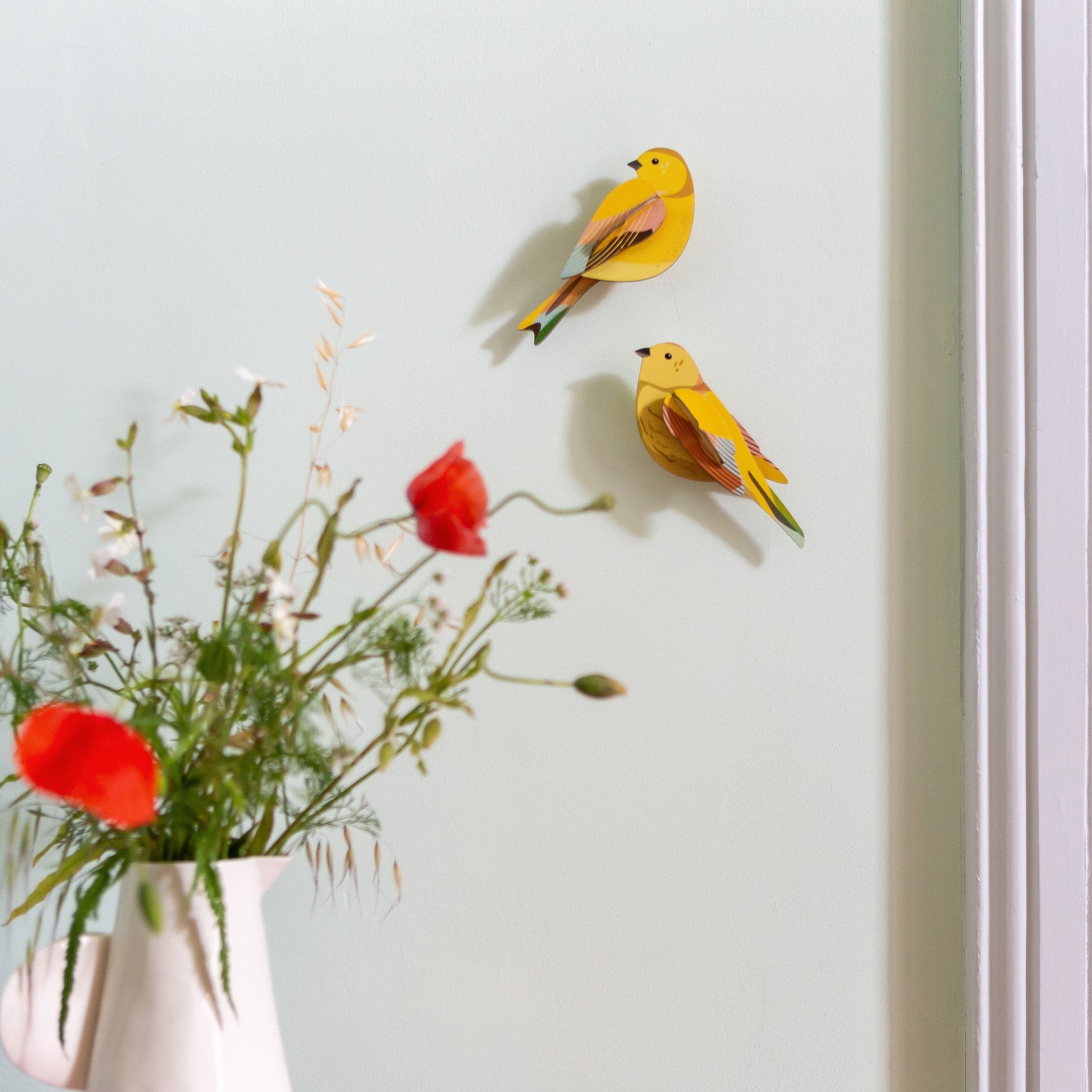 Studio Roof: Wall Art Garden Birds (B6) - Citrinella Pair